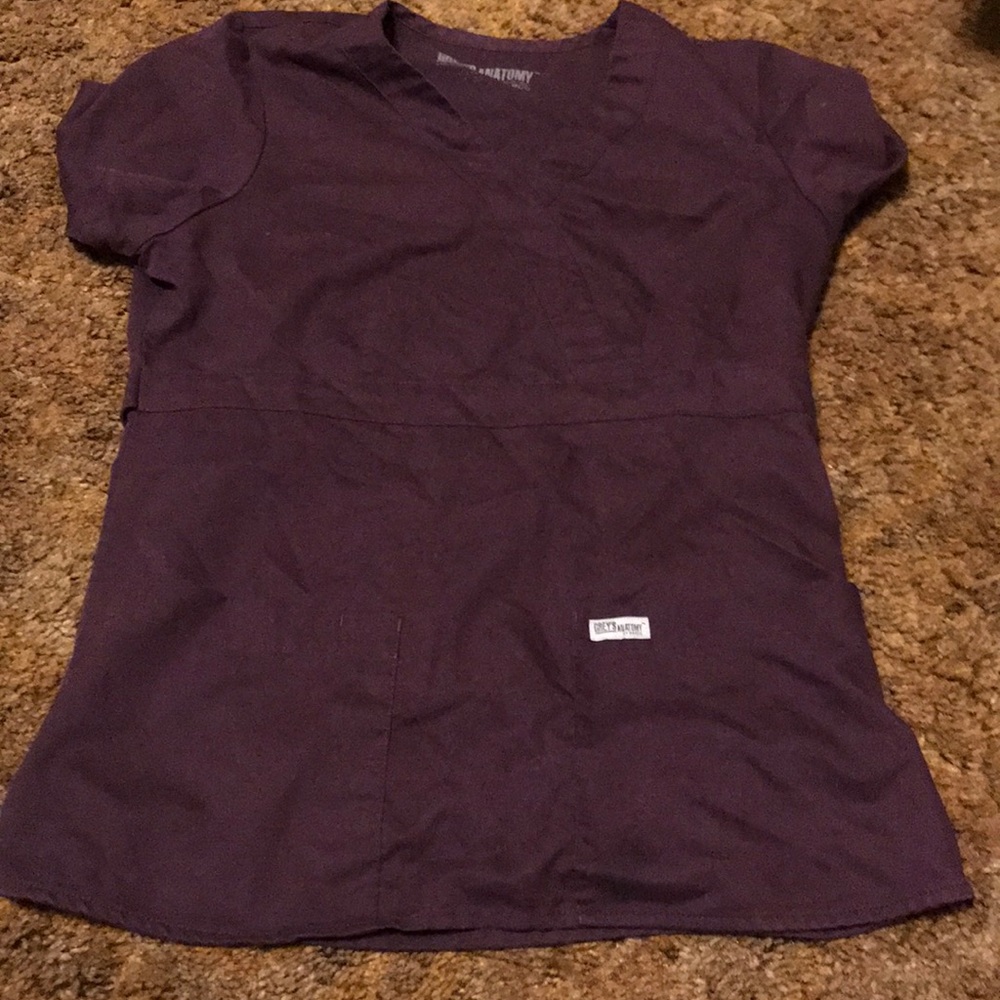 Greys anatomy mock wrap scrub top